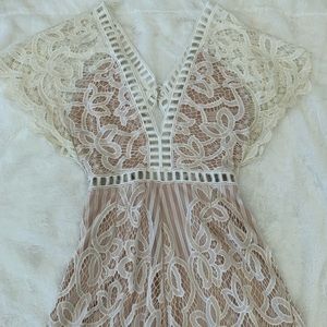 White Lace Romper